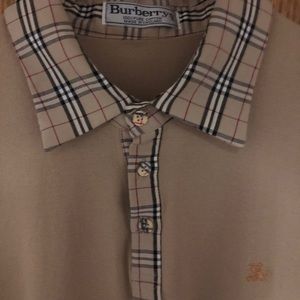 Burberry classic check golf polo